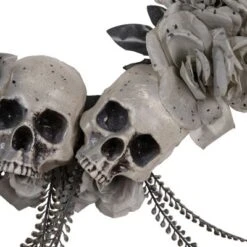 Northlight Double Skull And Gray Roses Halloween Wreath, 16-Inch, Unlit -Northlight Store GUEST 025ceefc 9e21 4ecb 9abb fa1020482c4a