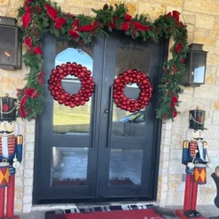 Northlight Red Hot 3-Finish Shatterproof Ball Christmas Wreath, 24-Inch -Northlight Store GUEST 03dd1e3b 47c6 4c6b 953a 41bf1e7437de