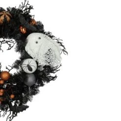 Northlight Orange Ornaments And Ghost Halloween Pine Wreath, 24-Inch, Unlit -Northlight Store GUEST 04fa03cc 22f3 467d 96dc a52b2299261a
