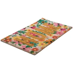 Northlight Pink And Orange Floral "Home" Outdoor Natural Coir Doormat 18" X 30" 10 Northlight Pink And Orange Floral "Home" Outdoor Natural Coir Doormat 18" X 30" -Northlight Store GUEST 077eee12 f225 4a07 b2ce 525790b896bb