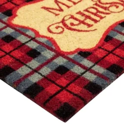Northlight Red And Black Plaid "Merry Christmas" Rectangular Doormat 18" X 30" -Northlight Store GUEST 0865a06a 4592 48c1 ab97 6214b9e015f1