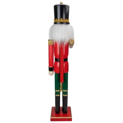Northlight 36" Red And Green Christmas Nutcracker Soldier With Horn 6 Northlight 36" Red And Green Christmas Nutcracker Soldier With Horn - Image 4