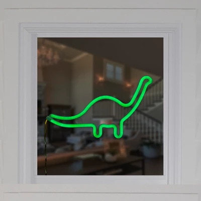 Northlight 12" Green Brontosaurus LED Lighted Neon Dinosaur Silhouette 3 Northlight 12" Green Brontosaurus LED Lighted Neon Dinosaur Silhouette