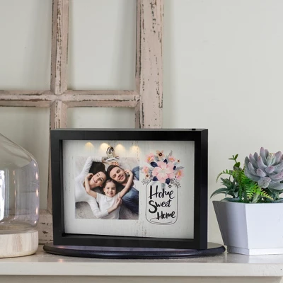 Northlight LED Lighted Home Sweet Home Picture Frame With Clip - 4" X 4" 3 Northlight LED Lighted Home Sweet Home Picture Frame With Clip - 4" X 4"