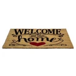 Northlight Natural Coir "Welcome To Our Home" Rectangular Doormat 18" X 30" -Northlight Store GUEST 1c440c7c f5fa 4040 93ad fb2db4c3dde9