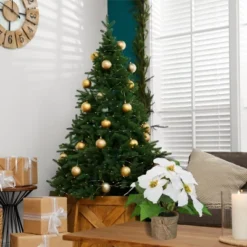 Northlight 11.75" LED Artificial White Poinsettia Potted Plant - Clear Lights -Northlight Store GUEST 1eda1319 6b8b 4e85 a102 bc2d12c34a36