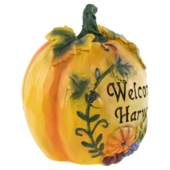Northlight 7" Orange "Welcome Harvest" Pumpkin Fall Tabletop Decoration -Northlight Store GUEST 22153f78 b5e0 4c65 ad7a 957b096df6e2