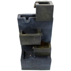 Northlight 19" Gray LED Lighted 5-Tier Rainfall Outdoor Water Fountain -Northlight Store GUEST 23ae17a8 e28f 4ab3 bde8 434908d5f177