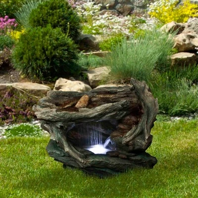 Northlight 31" LED Woodland Grotto With Stones Outdoor Garden Water Fountain 3 Northlight 31" LED Woodland Grotto With Stones Outdoor Garden Water Fountain