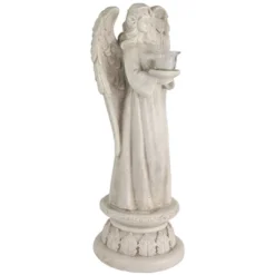 Northlight 22.5" Standing Religious Angel With Bird Bath Votive Candle Holder Outdoor Patio Garden Statue - Gray -Northlight Store GUEST 2c5c3b45 1580 4e5f a7c5 3664f2fd3814