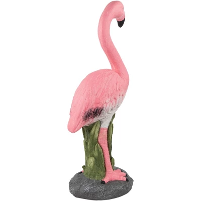 Northlight 25" Standing Pink Flamingo Outdoor Garden Statue 6 Northlight 25" Standing Pink Flamingo Outdoor Garden Statue - Image 4