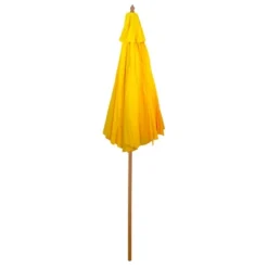 Northlight 8.5ft Outdoor Patio Market Umbrella With Wooden Pole, Yellow -Northlight Store GUEST 2ec52a30 262e 4865 b7d2 af25c6f7dd31