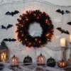 Northlight Pre-Lit Black Noble Spruce Artificial Halloween Wreath, 24-Inch, Orange Lights 2 Northlight Pre-Lit Black Noble Spruce Artificial Halloween Wreath, 24-Inch, Orange Lights -Northlight Store GUEST 2f3e1541 ad34 47dc a479 02060bfe4e58