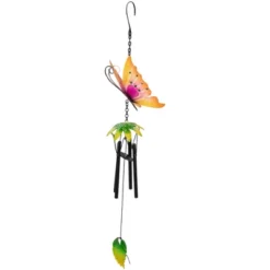 Northlight 19" Orange Metal Butterfly Outdoor Garden Windchime -Northlight Store GUEST 30894b1e 51e6 4221 a8d6 31acda6e2111