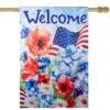 Northlight Welcome Patriotic Floral Outdoor House Flag 40" X 28" -Northlight Store GUEST 3b0f20aa dd2f 43a4 a4dd f99358713dff