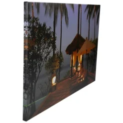 Northlight LED Lighted Tiki Hut Relaxation Scene Canvas Wall Art 23.5" -Northlight Store GUEST 3c6e8503 c113 43fb 9dfa 73d5b5dcc687