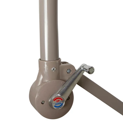 Northlight 10ft Offset Outdoor Patio Umbrella With Hand Crank, Pink 4 Northlight 10ft Offset Outdoor Patio Umbrella With Hand Crank, Pink - Image 2