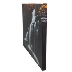 Northlight 23.5" Natures Woods Autumn Waterfall Scene Canvas Wall Art