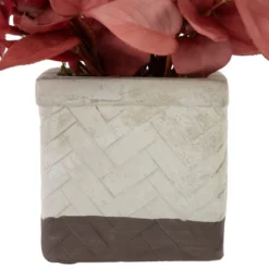 Northlight Real Touch™ Brick Red Artificial Peperomia Plant In Square Lattice Designed Pot - 7 " -Northlight Store GUEST 41b1fdc8 0673 475a 94ee 87d1199be7a1