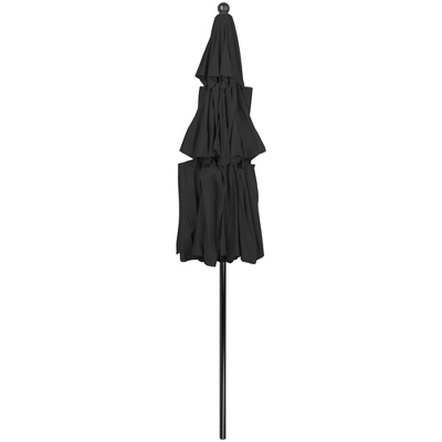 Northlight 9.75ft Outdoor Patio Market Umbrella With Hand Crank And Tilt, Black 5 Northlight 9.75ft Outdoor Patio Market Umbrella With Hand Crank And Tilt, Black - Image 3