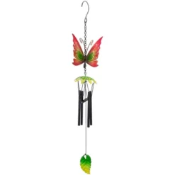 Northlight 19" Red Metal Butterfly Outdoor Garden Windchime -Northlight Store GUEST 4364588d b526 412b 8164 a9688f4a175e