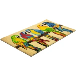 Northlight Toffee And Multicolor Parrots Coir Outdoor Doormat 18" X 30" -Northlight Store GUEST 4862d734 12c4 4ffa 8a9e 0c4de4f76b61