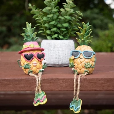 Northlight 9.5" Tropical Pineapple Boy With Dangling Legs Figurine 4 Northlight 9.5" Tropical Pineapple Boy With Dangling Legs Figurine - Image 2