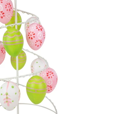 Northlight 14.25" Floral Cut-Out Spring Easter Egg Tree Decoration - Pink/Green 6 Northlight 14.25" Floral Cut-Out Spring Easter Egg Tree Decoration - Pink/Green - Image 4
