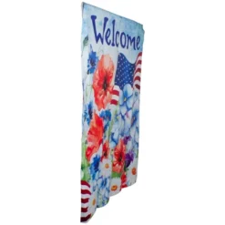 Northlight Welcome Patriotic Floral Outdoor House Flag 40" X 28" -Northlight Store GUEST 4f382f5d 6b84 471b 8e10 0ab0860be859