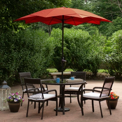 Northlight 8.85ft Outdoor Patio Lotus Umbrella With Hand Crank, Terracotta 3 Northlight 8.85ft Outdoor Patio Lotus Umbrella With Hand Crank, Terracotta
