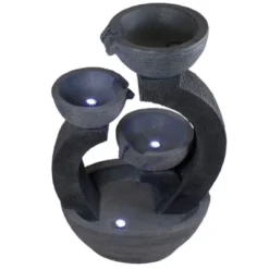 Northlight 31.5" Black Lighted Three-tier Outdoor Garden Water Fountain -Northlight Store GUEST 54ce2cba 762f 4285 9b51 4d5e11a97171