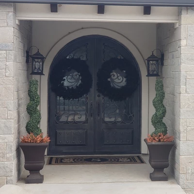 Northlight 36" Black Colorado Spruce Artificial Halloween Wreath - Unlit 6 Northlight 36" Black Colorado Spruce Artificial Halloween Wreath - Unlit - Image 4