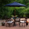 Northlight 9ft Outdoor Patio Market Umbrella With Wooden Pole, Navy Blue -Northlight Store GUEST 57081e50 f237 4f17 bc09 5f56c2c01bae