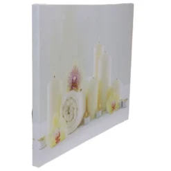 Northlight LED Lighted Candles And Orchids Spa Inspired Canvas Wall Art 15.75" -Northlight Store GUEST 58f19efc 9a55 4278 a62d 93a8d0740457