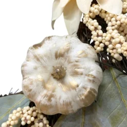 Northlight Dahlia And Pumpkin Fall Artificial Floral Wreath, 22-Inch -Northlight Store GUEST 5a534d33 d74c 4acc 8971 2ddcbf1ad587