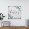 Northlight Metal Framed "Our Happy Place" Decorative Canvas Wall Art 12" -Northlight Store GUEST 5bddf1f1 1c7f 41af 8c49 2c2561b00be7