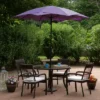 Northlight 8.85ft Outdoor Patio Lotus Umbrella With Hand Crank, Purple -Northlight Store GUEST 69683511 0375 4256 bfae a94eb031f707