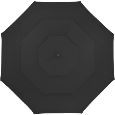 Northlight 9.75ft Outdoor Patio Market Umbrella With Hand Crank And Tilt, Black 3 Northlight 9.75ft Outdoor Patio Market Umbrella With Hand Crank And Tilt, Black