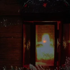 Northlight LED Lighted Candle Lantern In The Wintry Outdoors Christmas Canvas Wall Art 12" X 15.75" -Northlight Store GUEST 6ed4d8e0 352f 42b0 82ab de716d8997b1