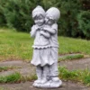 Northlight 19.5" Gray Boy Hugging Girl Outdoor Garden Statue -Northlight Store GUEST 6f97e023 b9cf 465d 9c9f 9d98474870e9