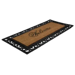Northlight Black And Natural Coir Rectangular "Welcome" Doormat 22" X 48" -Northlight Store GUEST 6ff87213 8f3f 434c 933a 76350496a008