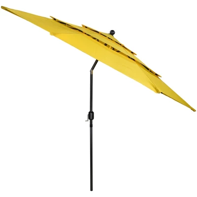 Northlight 9.75ft Outdoor Patio Market Umbrella With Hand Crank And Tilt, Yellow 4 Northlight 9.75ft Outdoor Patio Market Umbrella With Hand Crank And Tilt, Yellow - Image 2