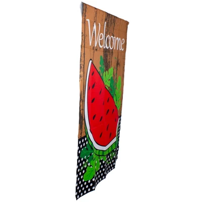 Northlight Welcome Watermelon Slice Spring Outdoor House Flag 28" X 40" 5 Northlight Welcome Watermelon Slice Spring Outdoor House Flag 28" X 40" - Image 3