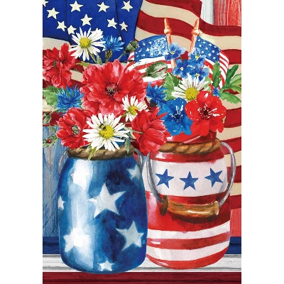 Northlight Floral Bouquet Patriotic Outdoor House Flag 28" X 40" 4 Northlight Floral Bouquet Patriotic Outdoor House Flag 28" X 40" - Image 2