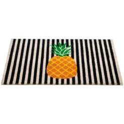 Northlight Ivory And Orange Pineapple Striped Natural Coir Outdoor Doormat 18" X 30" -Northlight Store GUEST 813ba13b 9167 4fd5 951f d8d76a4b62a8
