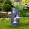 Northlight 32.25" Black And Gray Lighted Three-tier Outdoor Garden Water Fountain -Northlight Store GUEST 82772cbe 74b6 4cc9 ba23 2b0abfe4a139