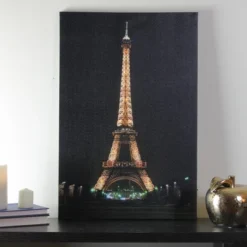 Northlight 23.5" LED Lighted Famous Eiffel Tower Paris France At Night Canvas Wall Art -Northlight Store GUEST 87995eb2 c62a 4f9c 9845 d3cd29ca7abb