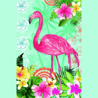 Northlight Tropical Flamingo Spring Outdoor Garden Flag 18" X 12.5" 6 Northlight Tropical Flamingo Spring Outdoor Garden Flag 18" X 12.5" - Image 4