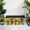 Northlight Toffee And Multicolor Parrots Coir Outdoor Doormat 18" X 30" -Northlight Store GUEST 992b3d6e c01b 4d0a 9925 2714757f0197