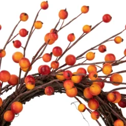 Northlight Orange Berries And Twig Artificial Fall Harvest Wreath 14- Inch, Unlit -Northlight Store GUEST 99483eeb 3448 41b2 ad0d 10fd93e6da96